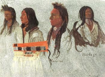 Albert Bierstadt : Four Indians